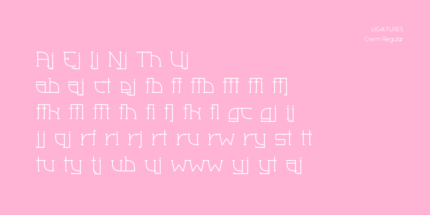 Пример шрифта Crem Slab Light Italic